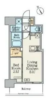 クレストコート門前仲町【10階】の間取り