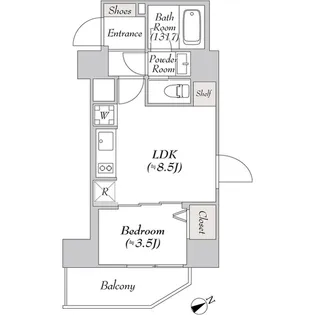 リテラス浅草橋イースト【6階】の間取り