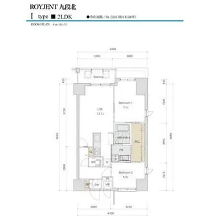ロイジェント九段【13階】の間取り