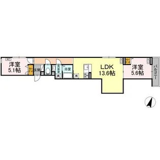セレスティア西瑞江【2階】の間取り