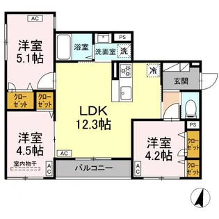 セレスティア西瑞江【2階】の間取り