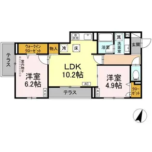 Dーアリビオ【1階】の間取り