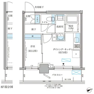 パークアクシス文京本郷【6階】の間取り