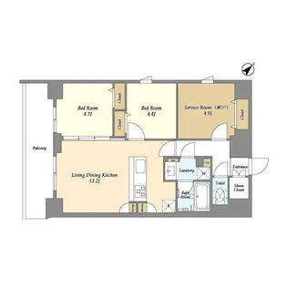 グランカーサ平井【9階】の間取り