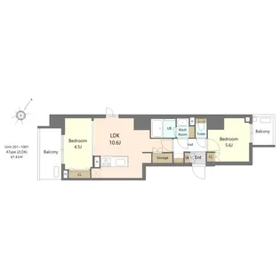 S-RESIDENCE浅草diverse【6階】の間取り