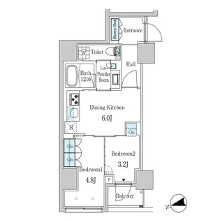 ザ・ライオンズフォーシア外神田【6階】の間取り