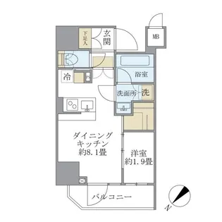 アジールコート町屋【1階】の間取り