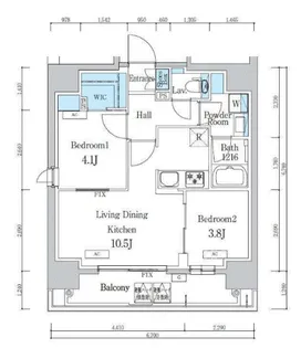 デュオフラッツ浅草蔵前【5階】の間取り