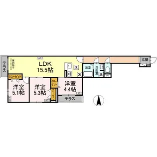 セレスティア東葛西V【1階】の間取り