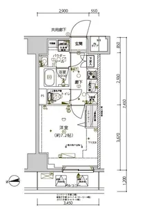 メインステージ南砂町Ⅱ【14階】の間取り