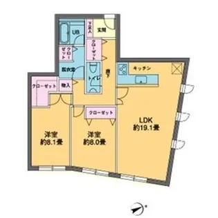 カスタリア西麻布霞町【1階】の間取り