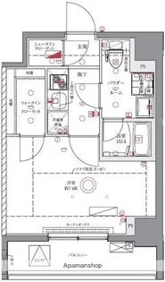 ユリカロゼAZ亀戸Ⅱ【7階】の間取り