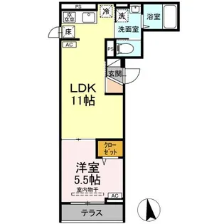セレスティア東向島【1階】の間取り