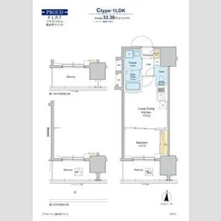 プラウドフラット錦糸町ウエスト【5階】の間取り