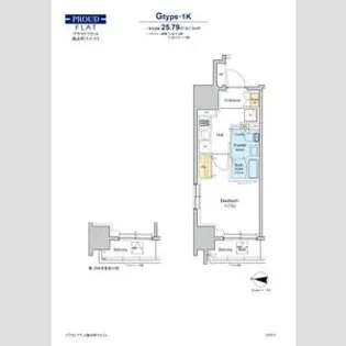 プラウドフラット錦糸町ウエスト【3階】の間取り