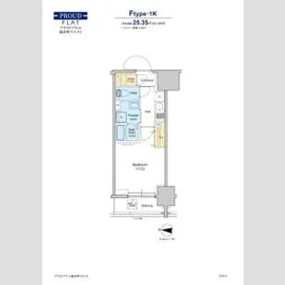プラウドフラット錦糸町ウエスト【6階】の間取り