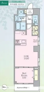 ロレーヌ東陽【7階】の間取り