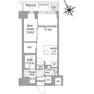 コンフォリア・リヴ平井MUTIO【3階】の間取り