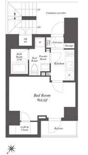 ルクレ押上【8階】の間取り
