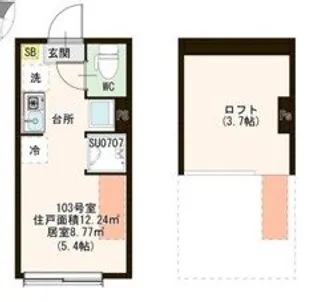 1Rの間取り画像