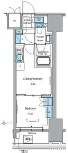 ルフォンプログレ田原町【6階】の間取り