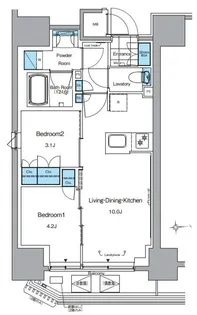 ルフォンプログレ田原町【13階】の間取り