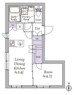 アトリオフラッツ日暮里【5階】の間取り