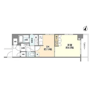 東京都中央区日本橋小舟町【マンション】の間取り