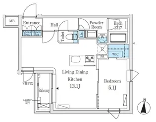 SOLASIARESIDENCE亀戸【2階】の間取り