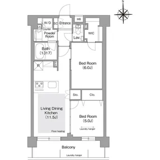 コンフォリア・リヴ文京護国寺【-1階】の間取り