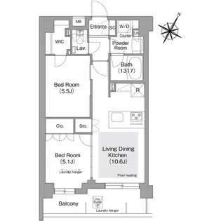 コンフォリア・リヴ文京護国寺【3階】の間取り