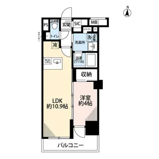 プレール・ドゥーク亀戸Ⅵ【11階】の間取り