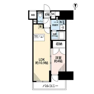 プレール・ドゥーク亀戸Ⅵ【9階】の間取り