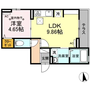 アムール東向島【1階】の間取り