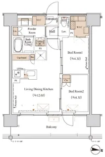ブランシエスタ木場【9階】の間取り