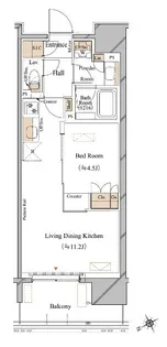 ブランシエスタ浅草蔵前【10階】の間取り