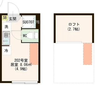 シースカイ平井【202号室号室】の間取り