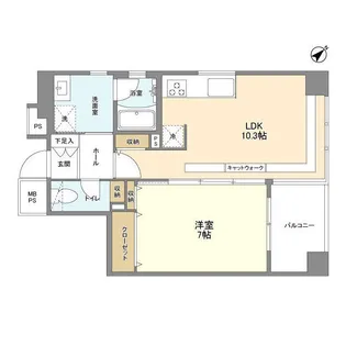 ルクレ日本橋蛎殻町【2階】の間取り