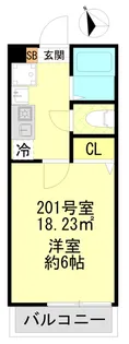 ガーデン一之江【2階】の間取り