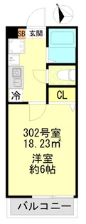 ガーデン一之江【3階】の間取り
