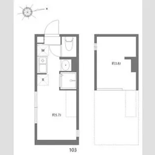 ミカシータ亀戸【1階】の間取り