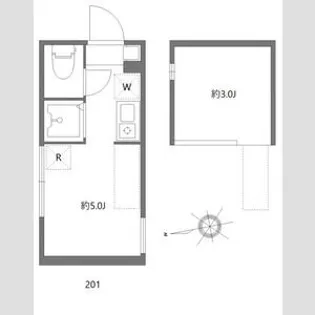 ミカシータ亀戸【2階】の間取り