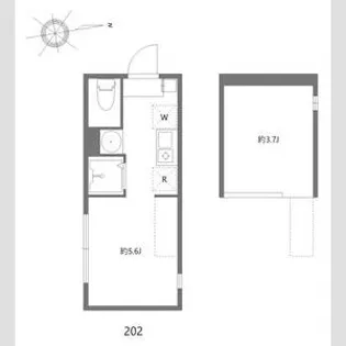 ミカシータ亀戸【2階】の間取り