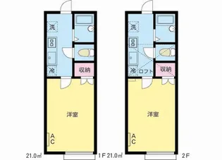 コンフォート・クラージュA【2階】の間取り
