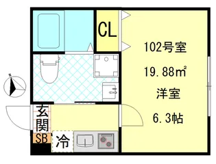 NEST HIRAI【1階】の間取り