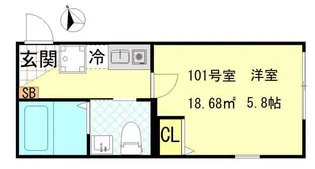 NEST HIRAI【2階】の間取り