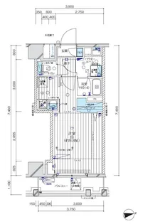 メインステージ八広【202号室号室】の間取り