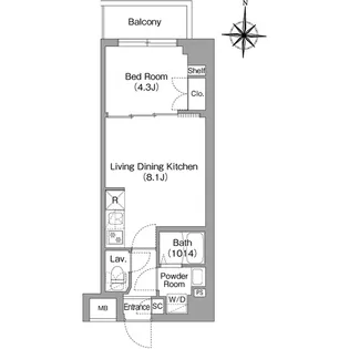 BPRレジデンス大島【2階】の間取り