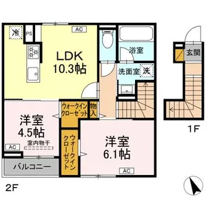 フォルトゥーナ北葉【2階】の間取り