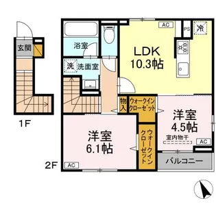 フォルトゥーナ北葉【2階】の間取り